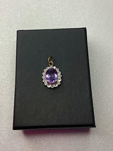 9ct gold purple amethyst - 9ct,