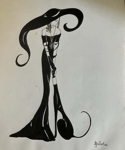 Pair signed art - signed, deco