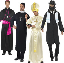 Religious Figure Vicars Nun Priest Pope Rabbi Adults Mens Fancy Dress Outfit