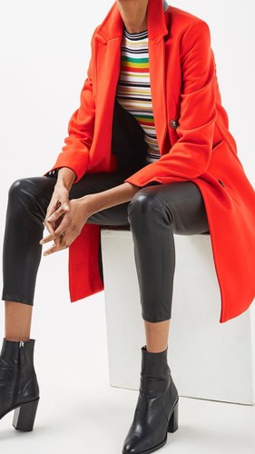 Topshop red slim fit - red, double