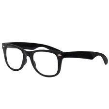 BLACK GEEK GLASSES WITH  NO LENS SCHOOL NERD FANCY DRESS BOOK WEEK ACESSORY