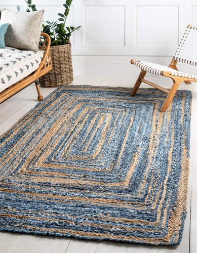 Rug rectangular denim - rectangular,