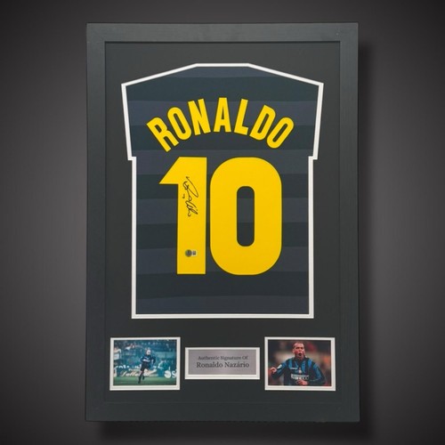 Ronaldo nazario signed framed - ronaldo,