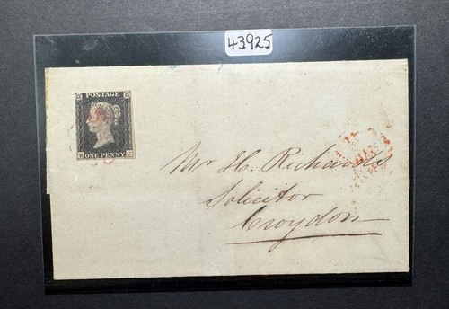 Great britain penny black - qv,