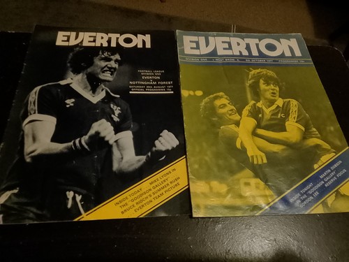 Two everton home programmes - home,