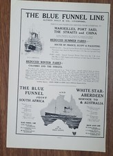1930 Blue Funnel Line Cruise &