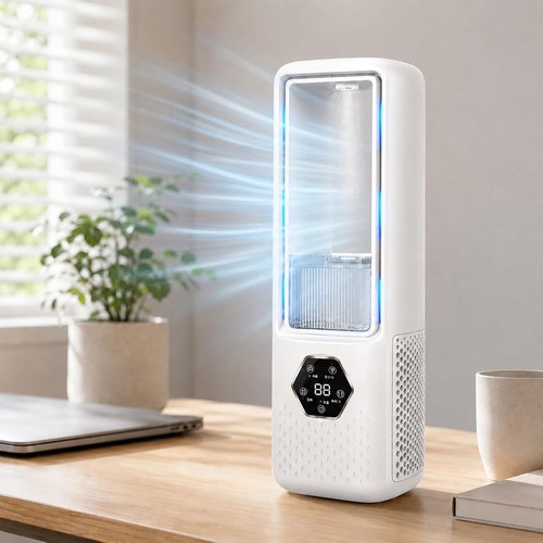 Bladeless fan with cooling - with,