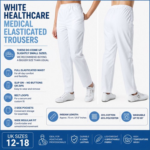 Ladies white healthcare - white,