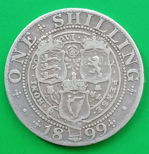 1899 victoria silver - silver, shilling