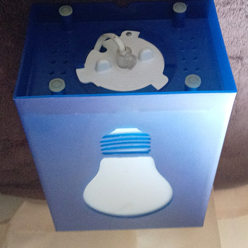 Led square lamp blue white - lamp, blue/white