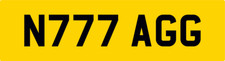 OLD 1995 HORSE NUMBER PLATE N777 AGG / NAG HORSEBOX EQUINE BOX WELSH COB PONY