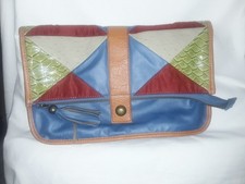 FAITH Ladys Vintage Foldover Clutch Bag 12 in x 9 in x 1.5 in
