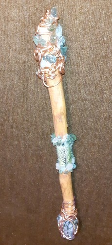 Wand crystal wood handcrafted - wand,