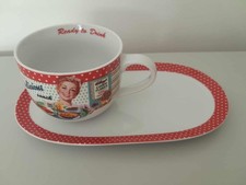 Portmeirion Jumbo Cup & Snack Plate in the Vintage Kelloggs Design 2012