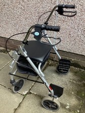 NRS Healthcare Folding Rollator Walker transit chair footrests, bag instructions