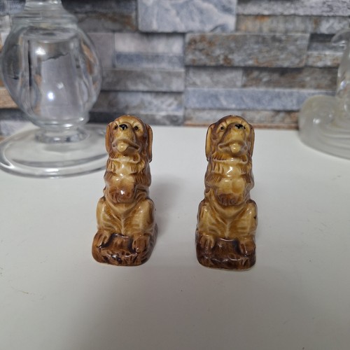 Vintage spaniel dog salt - ,