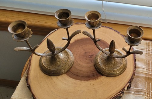 Vintage unique brass table - vintage,