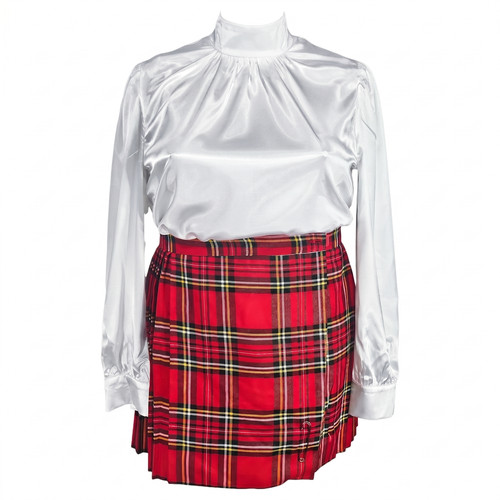 White long sleeve - , satin