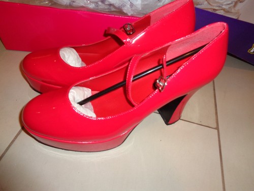 Funtasma red patent platform - funtasma,