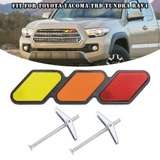 Tri-Color Grille Badge Emblem Car Accessories for Toyota Tacoma TRD  RAV4 PQ