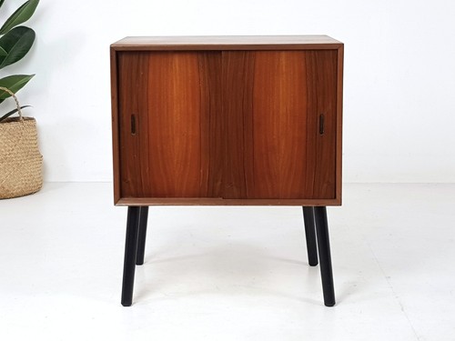 Vintage walnut record cabinet - vintage,