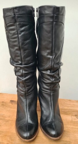 Black leather slouchy - leather,