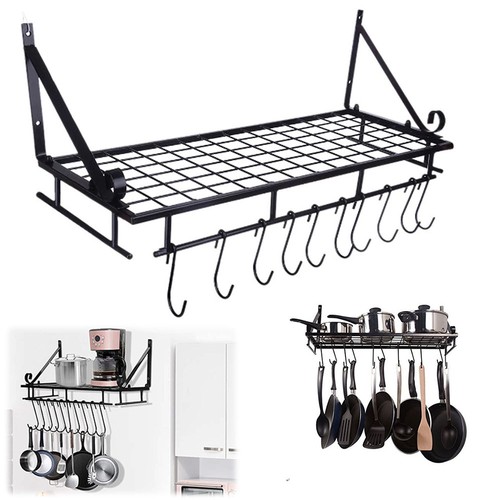 Wall mounted pot pan rack - mounted,