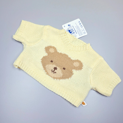 Build bear cream knit teddy - bear,