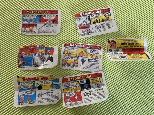 Bazooka joe wax - joe, wrappers