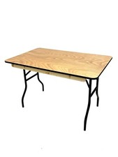 4ft varnished wooden tables - varnished,