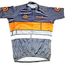 Mens Velominatus Cycling Jersey Vive La Vie Black Orange Large Italian Made