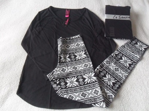 Senza black fairisle skinny - la,