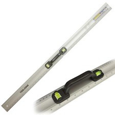 1 Metre Ruler Safety Spirit Level Metal Steel Aluminium Straight Edge 1M Handle