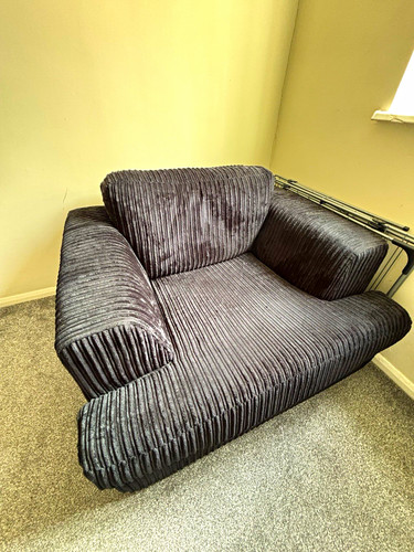 Dunelm grey cord fabric - grey,