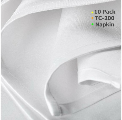 White cotton napkins - napkins, table
