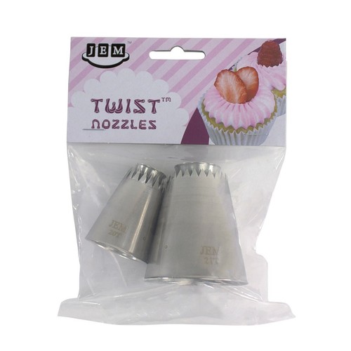 Twist piping nozzle set - set, 20t