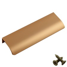 Copper Kitchen Cabinet Door Handles Cupboard Drawer Concealed Finger Edge Pull