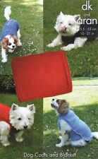1826 DOG COATS & CAT BLANKET DK & ARAN 10-21" VINTAGE KNITTING PATTERN COPY