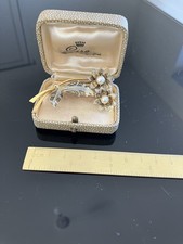 Vtg Damascene Floral Pearl