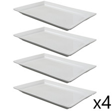 4 x White Porcelain Plates
