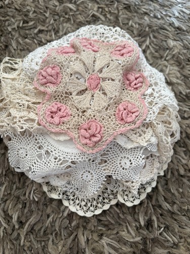 Vintage lace crochet round - lace,