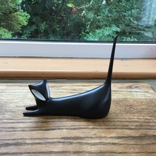 Vintage 1950s Royal Dux Stylised Black Cat 853 Designed By Jaroslav Jezek-Superb