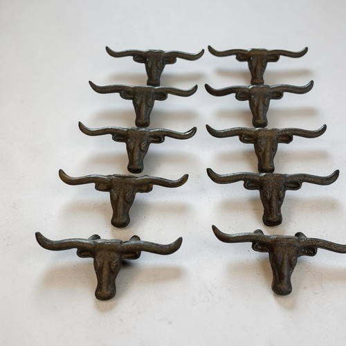 Rustic longhorn steer - 10,