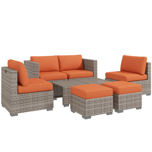 Piece outdoor rattan - 8, sofa