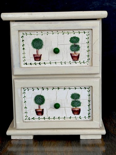 Vintage wood tabletop chest - vintage,