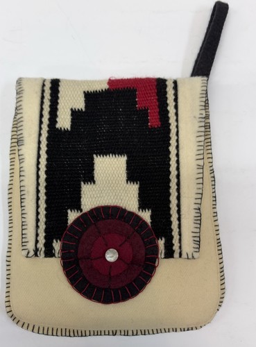 Wool pouch navajo style - wool,