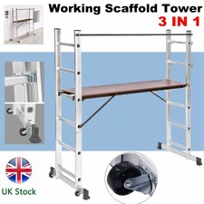 Multi Purpose Aluminium Working Ladder Steps Scaffold Scaffolding Tower Platform