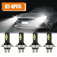4x H7 LED Light Car Headlight Lamp Bulb High & Low Beam 240W 6000K Kit Universal
