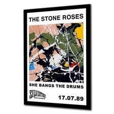 Poster Inspired by Stone Roses She Bangs the Drums Madchester Legend Tribute