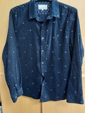 Racing Green Pheasant Blue Pin Cord Shirt Large VGC